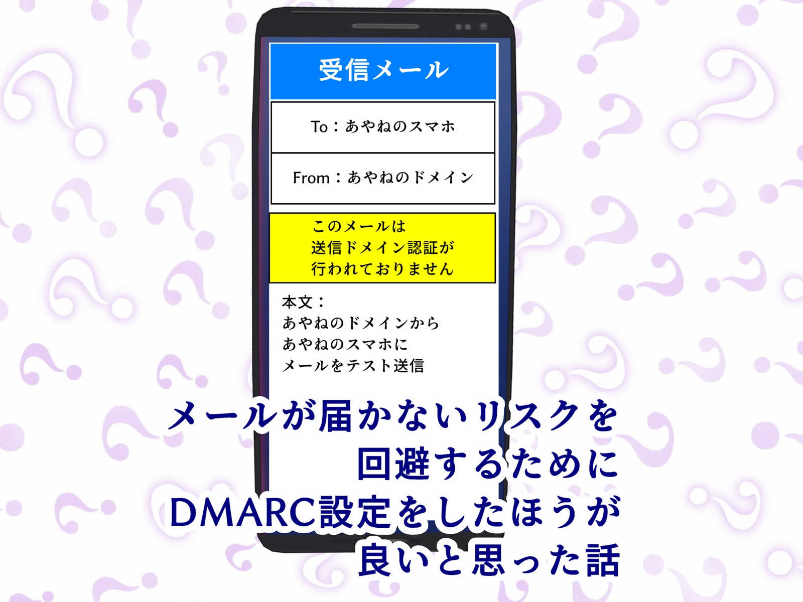 メールが届かないリスクを回避するためにDMARC設定をした