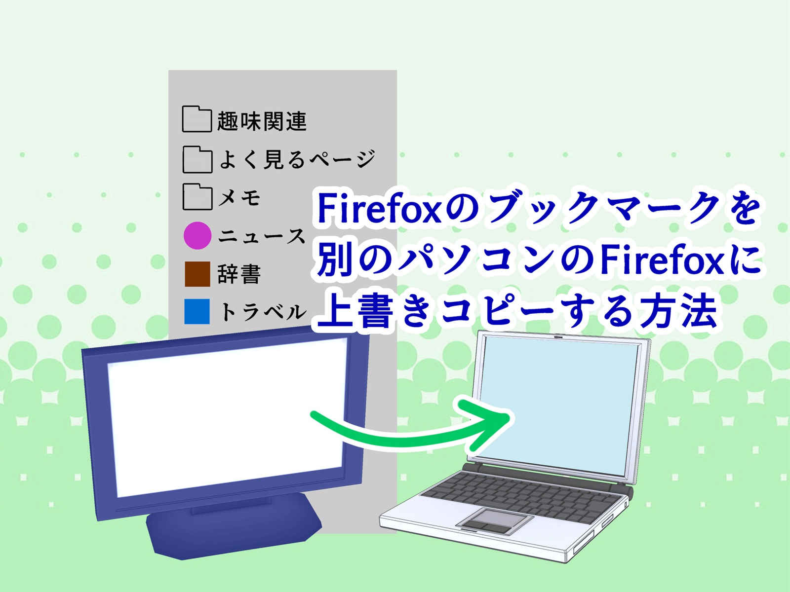 Firefoxでブックマークを別のパソコンに復元して移行する方法